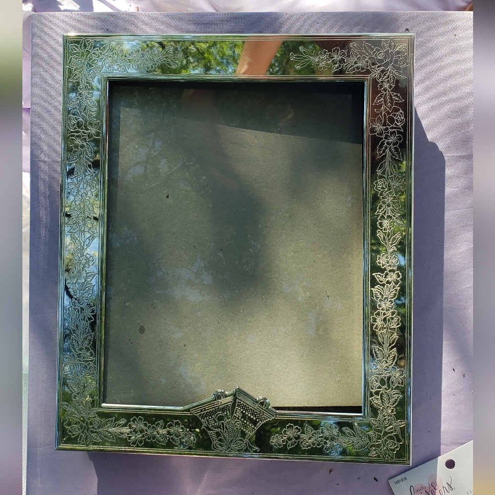 Silver Floral Picture Frame album
